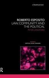 book Roberto Esposito: Law, Community and the Political