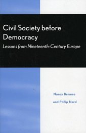 book Civil Society Before Democracy