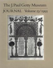 book The J. Paul Getty Museum Journal