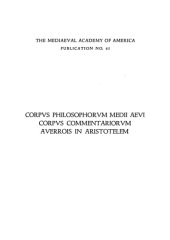 book Averrois Cordubensis Commentarium medium in Aristotelis De generatione et corruptione libros