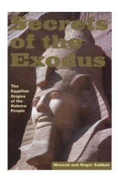 book Secrets of the Exodus  The Egyptian Origins of the Hebrew People