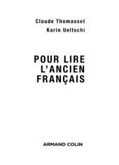 book Pour lire l’ ancien français