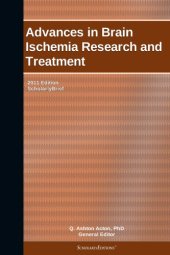 book Advances in brain ischemia research and treatment