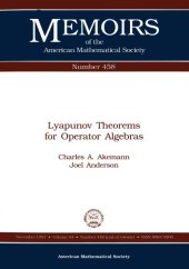 book Lyapunov Theorems for Operator Algebras