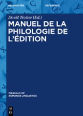 book Manuel de la philologie de l’édition