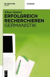 book Erfolgreich recherchieren – Germanistik