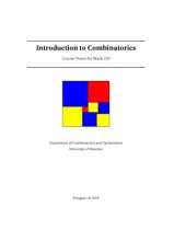 book University of Waterloo MATH 239 Course Notes, Fall 2016: Intro to Combinatorics