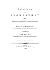 book Anleitung zur Fechtkunst nach mathematisch-physikalischen Grundsätzen