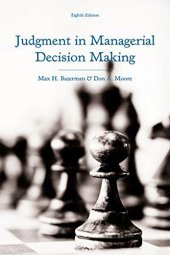 book Judgment in Managerial Decision Making