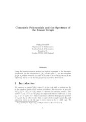 book Chromatic Polynomials and the Spectrum of the Kneser Graph (preprint)