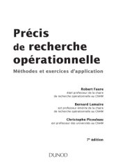 book Precis de recherche operationne Méthodes et exercices d’application