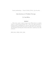 book Introduction to Profinite Groups