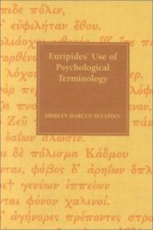 book Euripides’ Use of Psychological Terminology