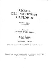 book Recueil des inscriptions gauloises Vol. 1  Textes gallo-grecs