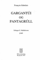 book Gargantúi og Pantagrúll