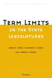 book Term Limits in State Legislatures