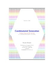 book Combinatorial Generation: Working Version (1j-CSC 425/520) [draft]