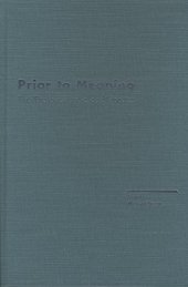 book Prior to Meaning: The Protosemantic and Poetics