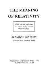 book The Meaning Of Relativity