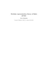 book Modular representation theory of finite groups [draft]