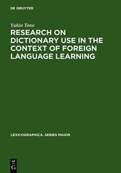 book Research on Dictionary Use in the Context of Foreign Language Learning:  Focus on Reading Comprehension