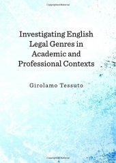 book Investigating English Legal Genres in Academic and Professional Contexts