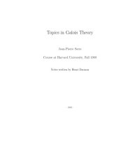 book Topics in Galois Theory [Lecture notes]