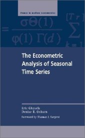 book The Econometric Analysis of Seasonal Time Series