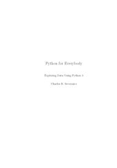 book Python for Everybody  Exploring Data in Python 3