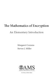 book The Mathematics of Encryption: An Elementary Introduction