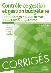 book Contrôle de Gestion et Gestion Budgétaire - Corrigés des exercices