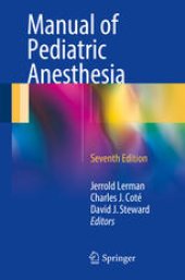 book Manual of Pediatric Anesthesia