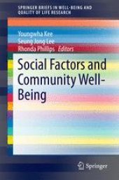 book Social Factors and Community Well-Being