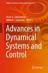 book Advances in Dynamical Systems and Control