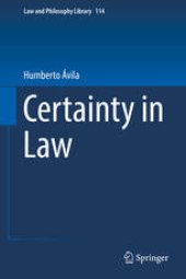 book Certainty in Law