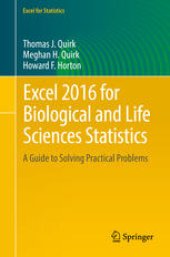 book Excel 2016 for Biological and Life Sciences Statistics: A Guide to Solving Practical Problems