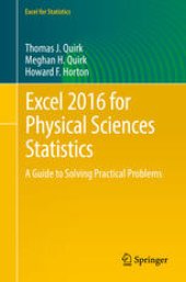 book Excel 2016 for Physical Sciences Statistics: A Guide to Solving Practical Problems