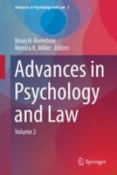 book Advances in Psychology and Law: Volume 2