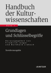 book Handbuch der Kulturwissenschaften: Grundlagen und Schlüsselbegriffe