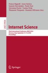 book Internet Science: Third International Conference, INSCI 2016, Florence, Italy, September 12-14, 2016, Proceedings