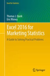 book Excel 2016 for Marketing Statistics: A Guide to Solving Practical Problems