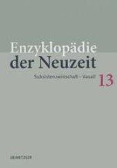 book Enzyklopädie der Neuzeit: Subsistenzwirtschaft — Vasall