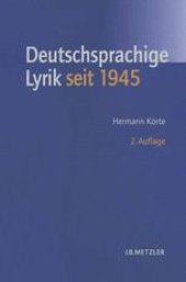 book Deutschsprachige Lyrik seit 1945