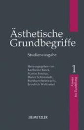 book Ästhetische Grundbegriffe: Band 1: Absenz - Darstellung