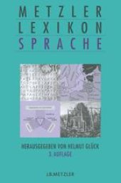 book Metzler Lexikon Sprache