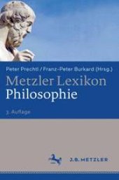 book Metzler Lexikon Philosophie: Begriffe und Definitionen