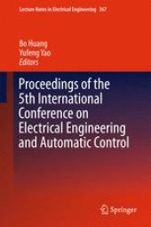 book Proceedings of the 5th International Conference on Electrical Engineering and Automatic Control