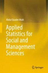 book Applied Statistics for Social and Management Sciences