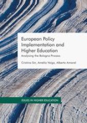 book European Policy Implementation and Higher Education: Analysing the Bologna Process