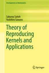 book Theory of Reproducing Kernels and Applications